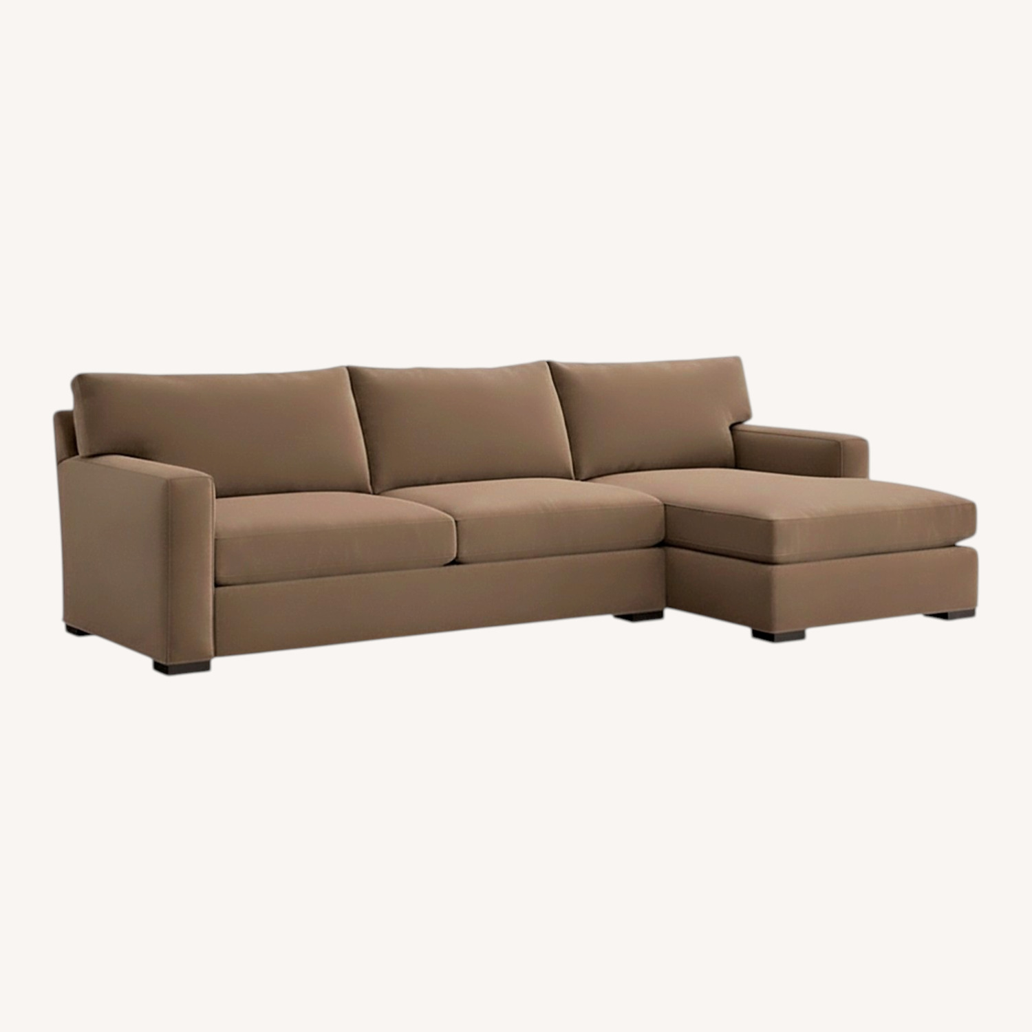 Crate & Barrel Axis Sofa Chaise with Full Sleeper Bed - image-0