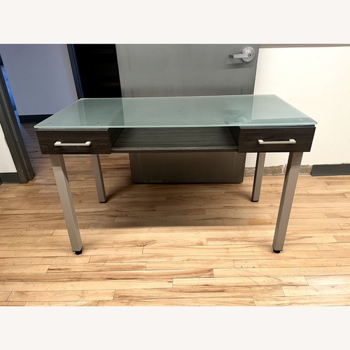 Used Matte Glass Contemporary Desk for sale on AptDeco