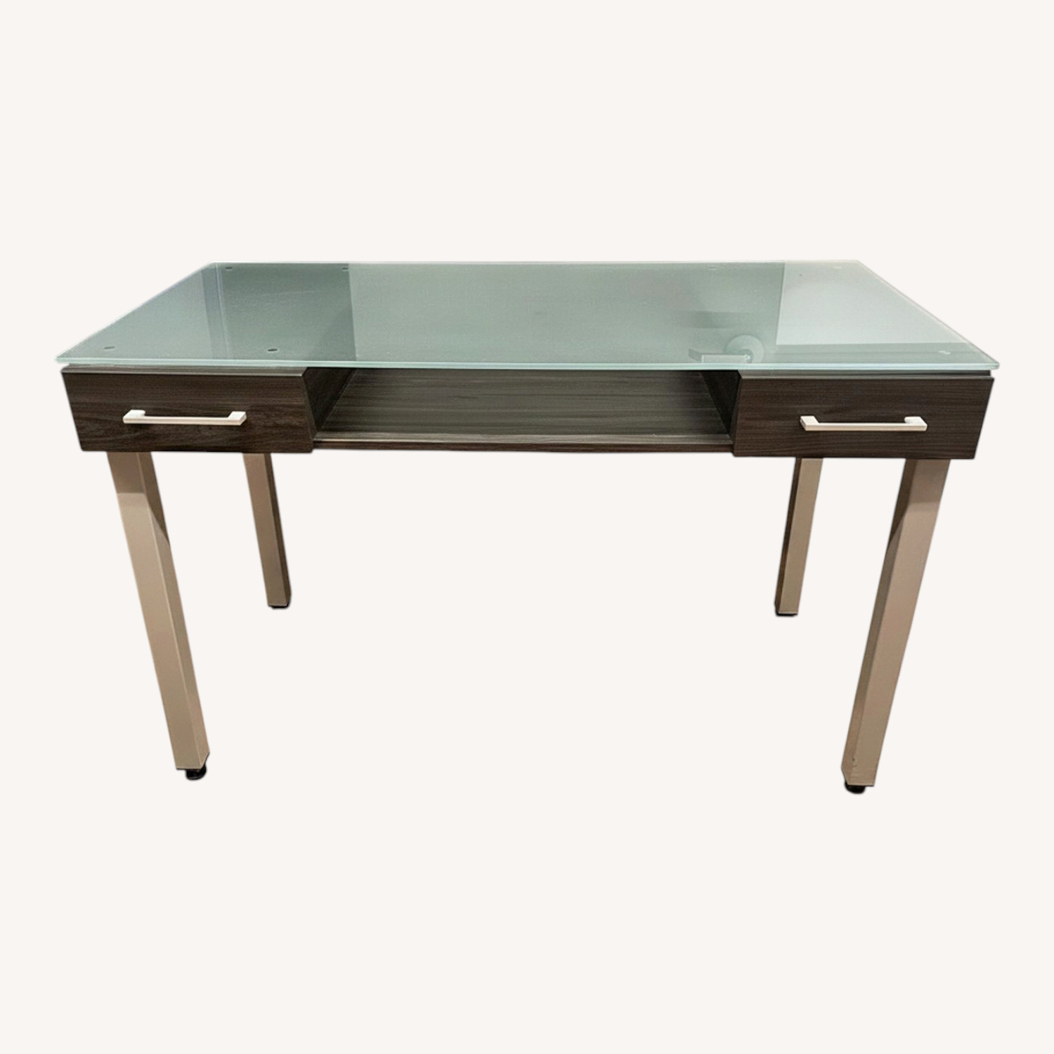 Matte Glass Contemporary Desk - image-0