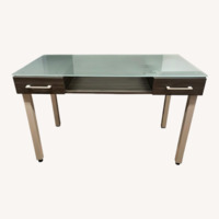 Matte Glass Contemporary Desk