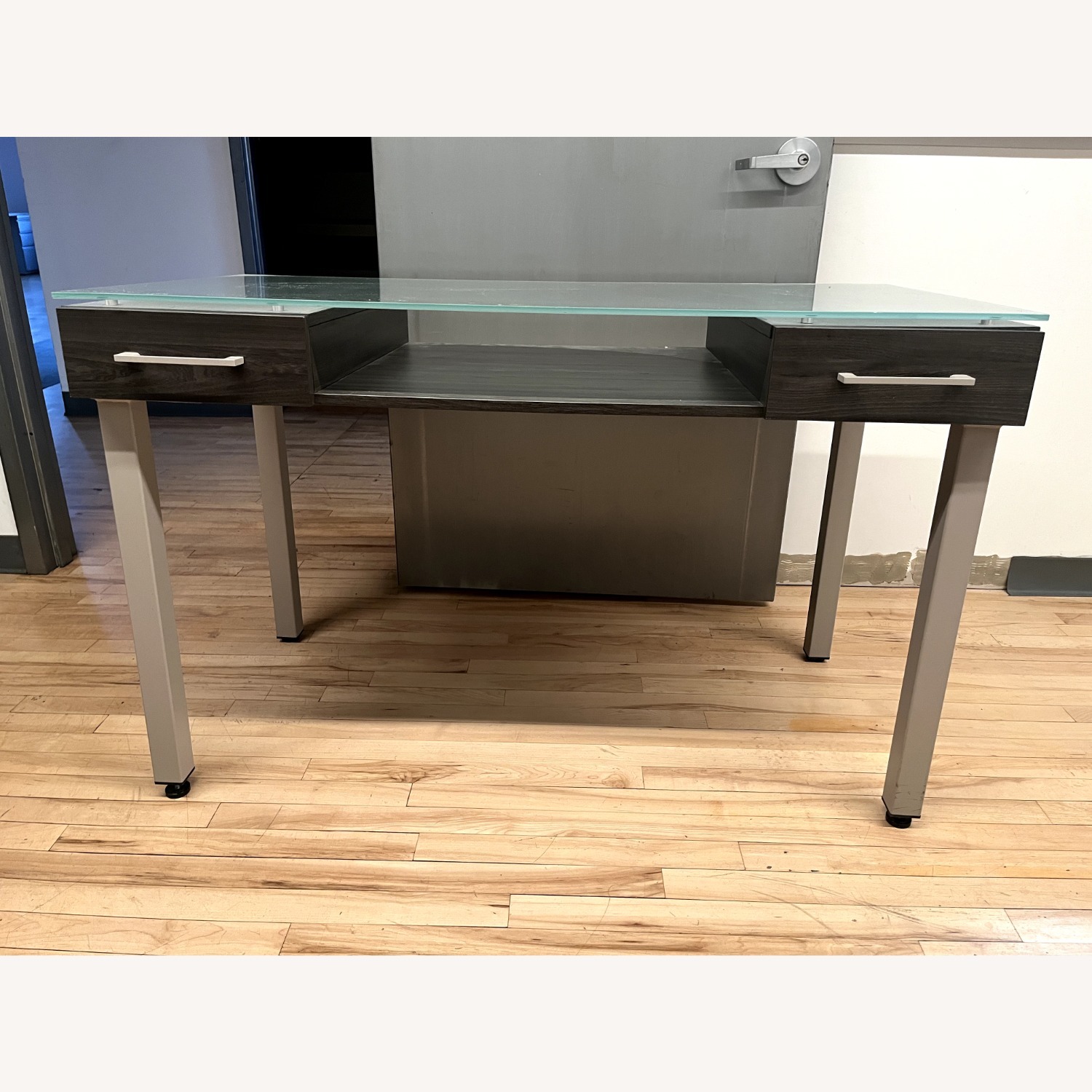 Matte Glass Contemporary Desk - image-2