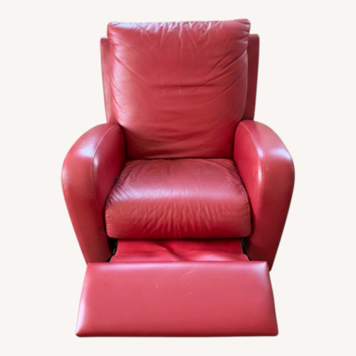 Used Italian Red Leather Recliner  for sale on AptDeco