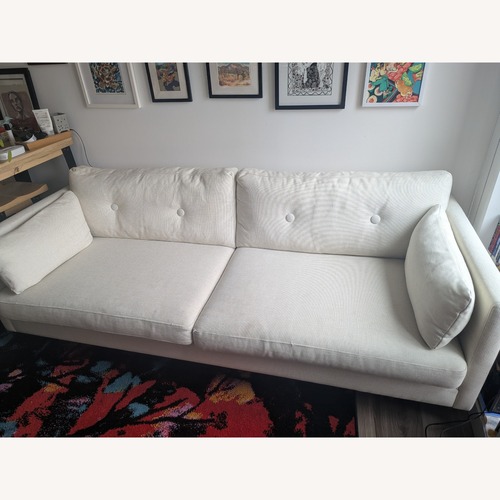 Used Article Anton Limestone Fabric 3+ Seater Sofa for sale on AptDeco