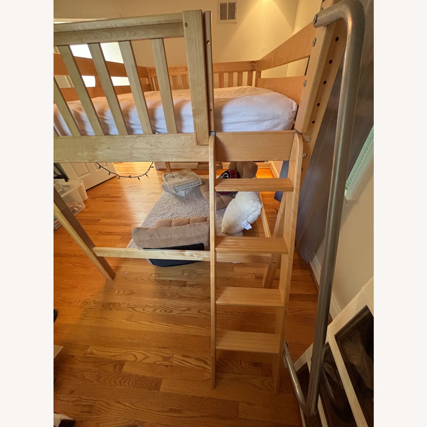 Solid Wood Mid-Loft Bed - image-3