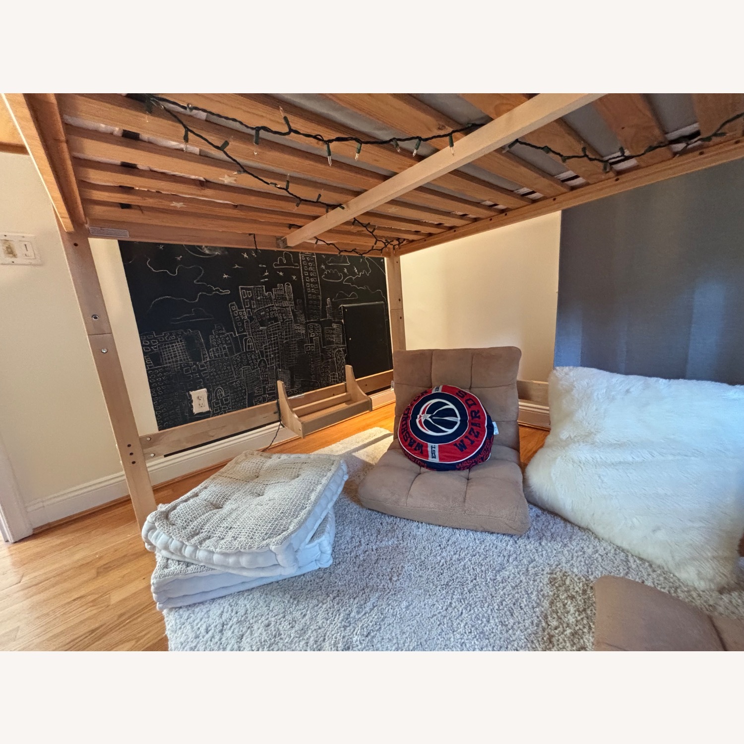 Solid Wood Mid-Loft Bed - image-8