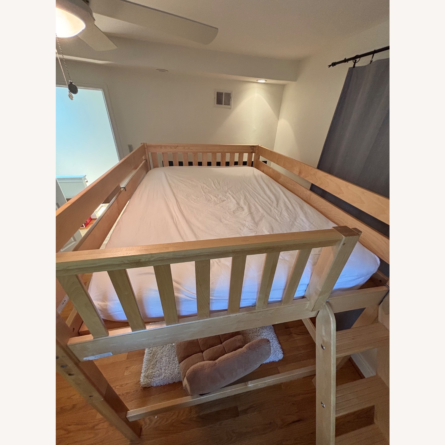 Solid Wood Mid-Loft Bed - image-5