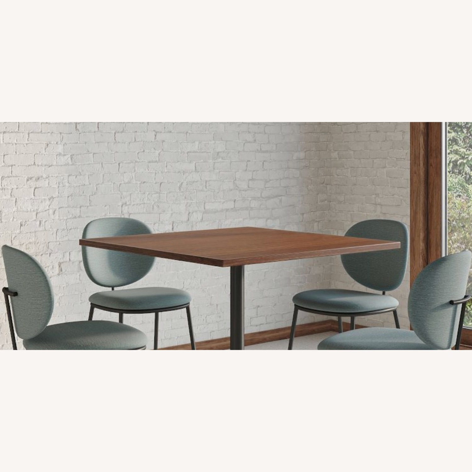 West Elm 32 x 32 Walnut Dining Table - image-3
