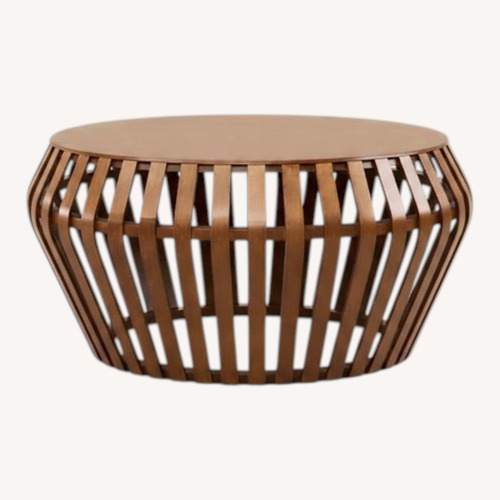Used West Elm Bentwood Dark Brown Coffee Table for sale on AptDeco