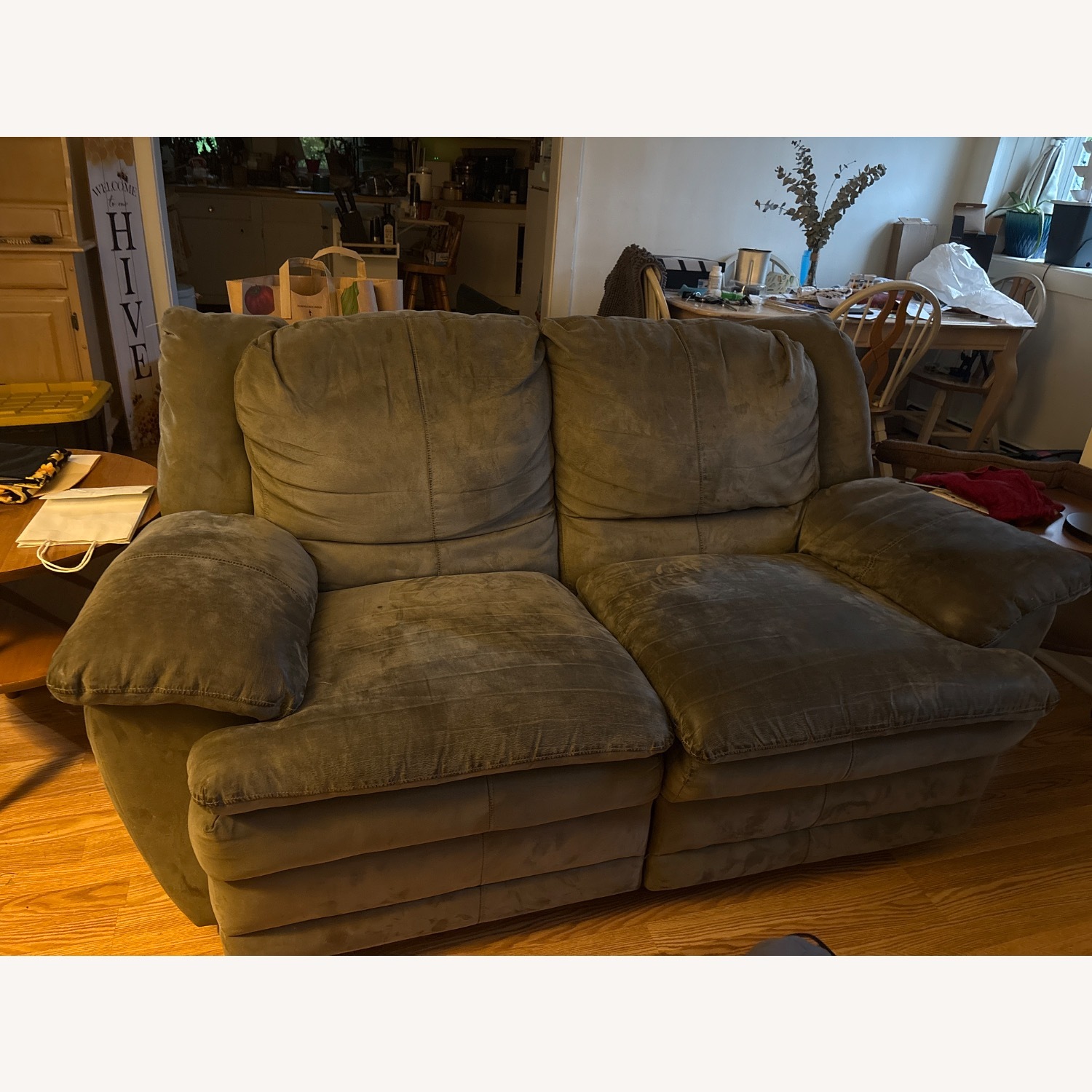 Microfiber Reclining Loveseat - image-3