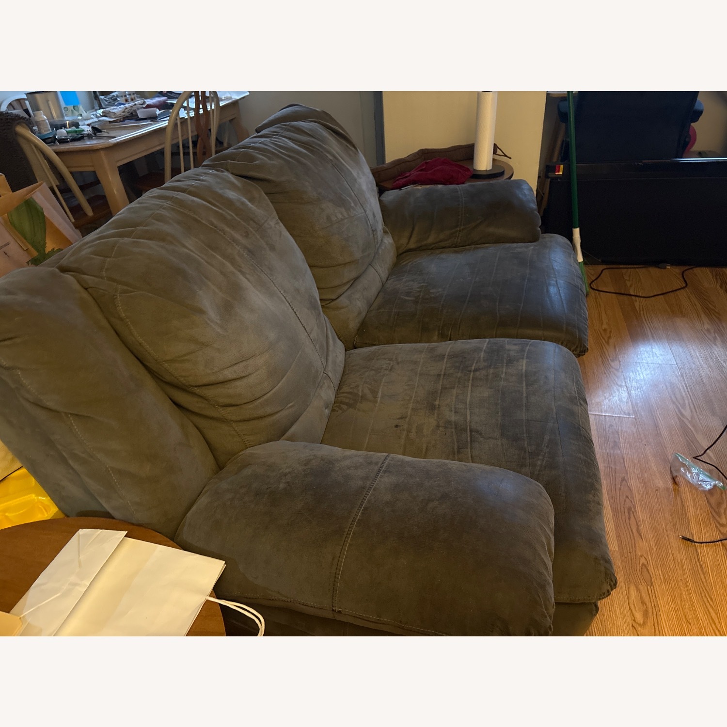 Microfiber Reclining Loveseat - image-2