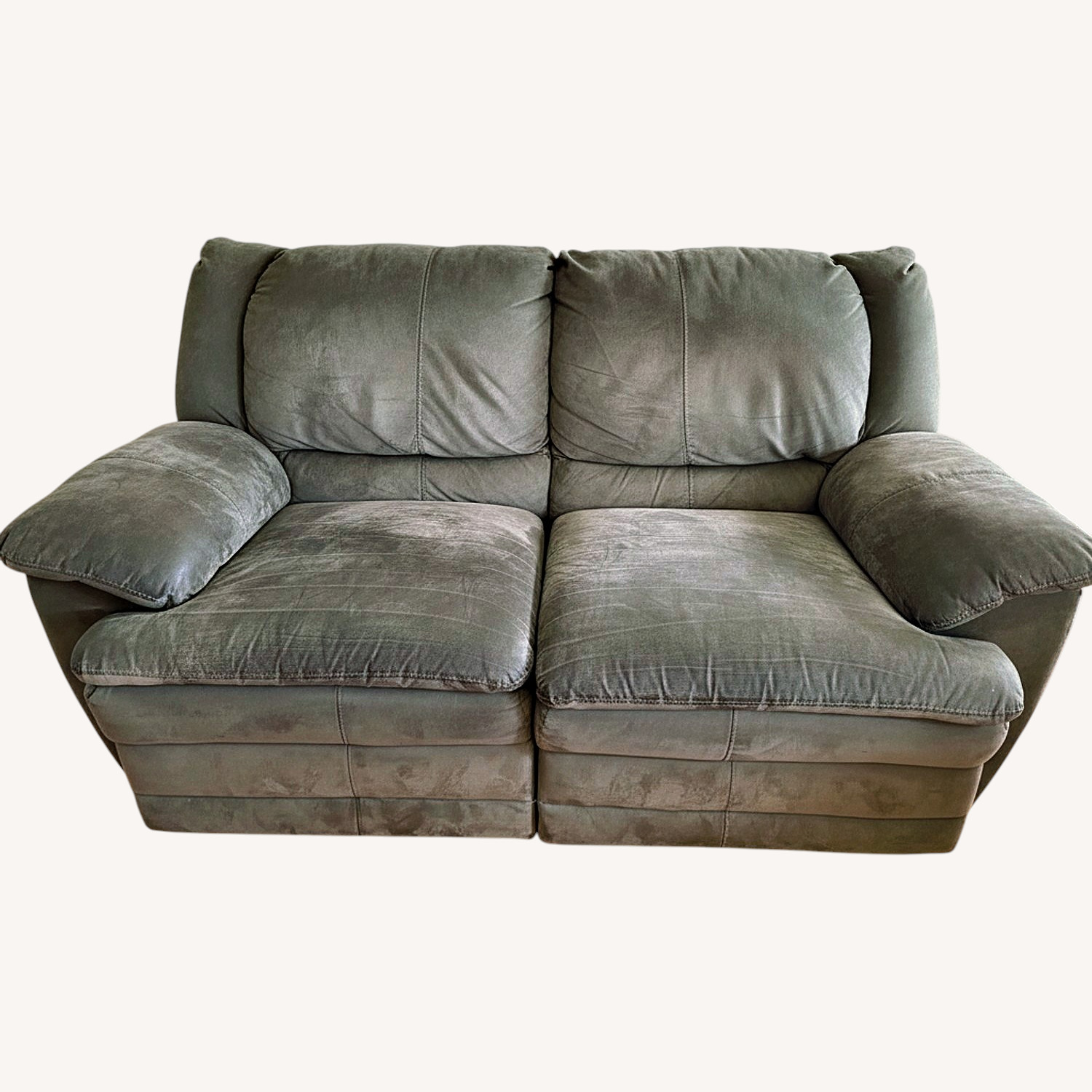 Microfiber Reclining Loveseat - image-0