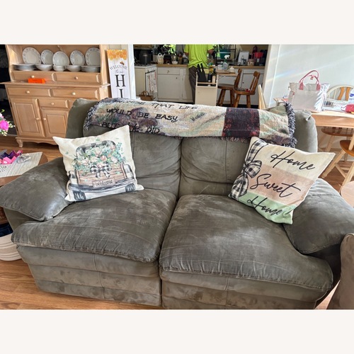 Used Microfiber Reclining Loveseat for sale on AptDeco