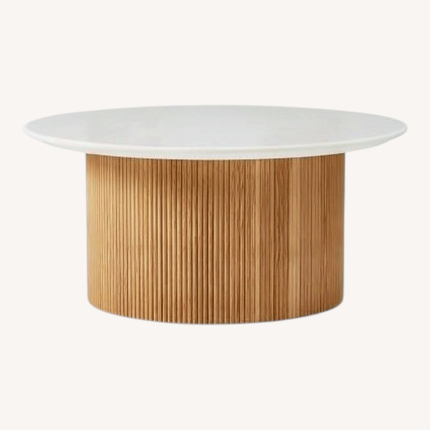 West Elm Marble Round Coffee Table - image-0