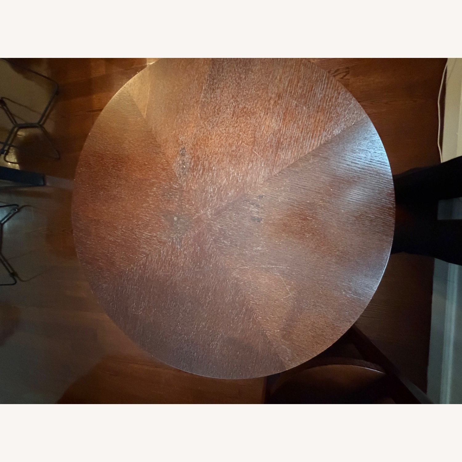 Dark Brown Fabric Side Tables - image-4