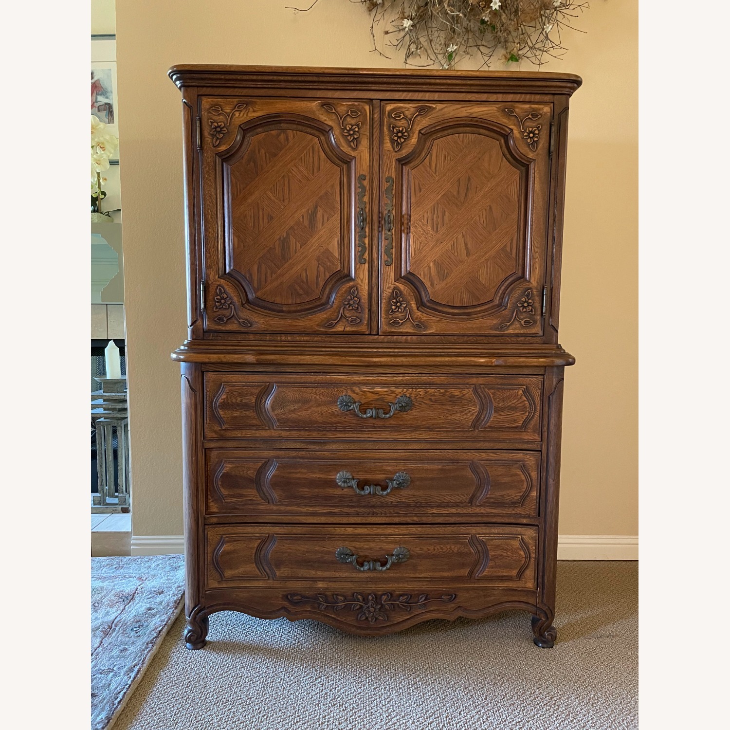 Vintage Thomasville French Provincial Armoire - image-2