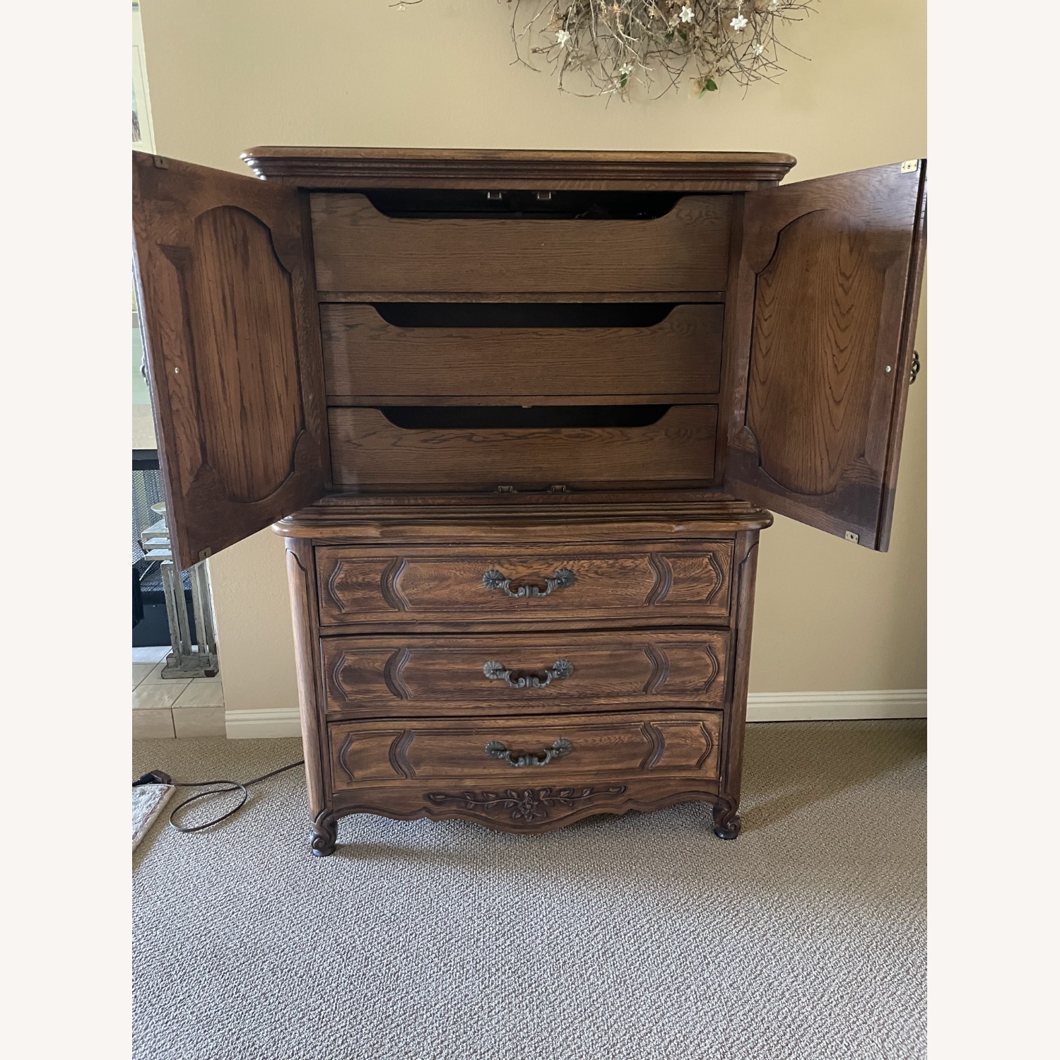 Vintage Thomasville French Provincial Armoire - image-3