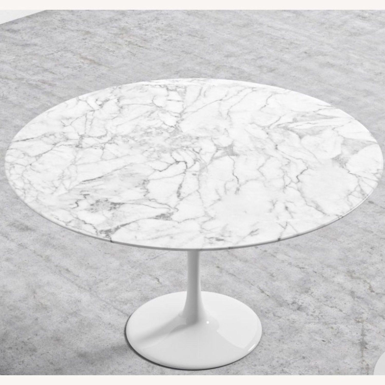 Rove Concepts Tulip White Marble Dining Table - image-1