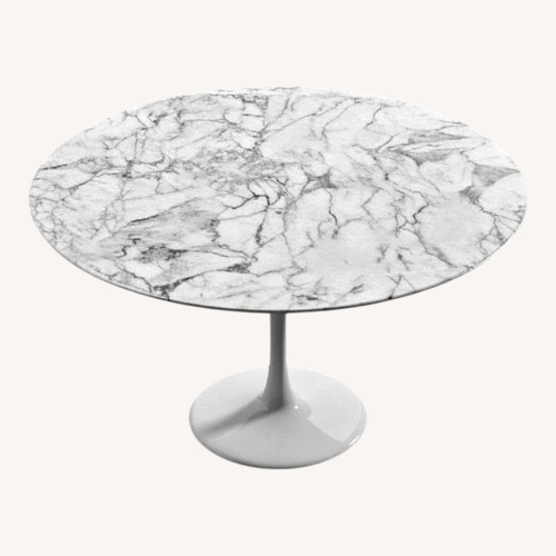 Used Rove Concepts Tulip White Marble Dining Table for sale on AptDeco