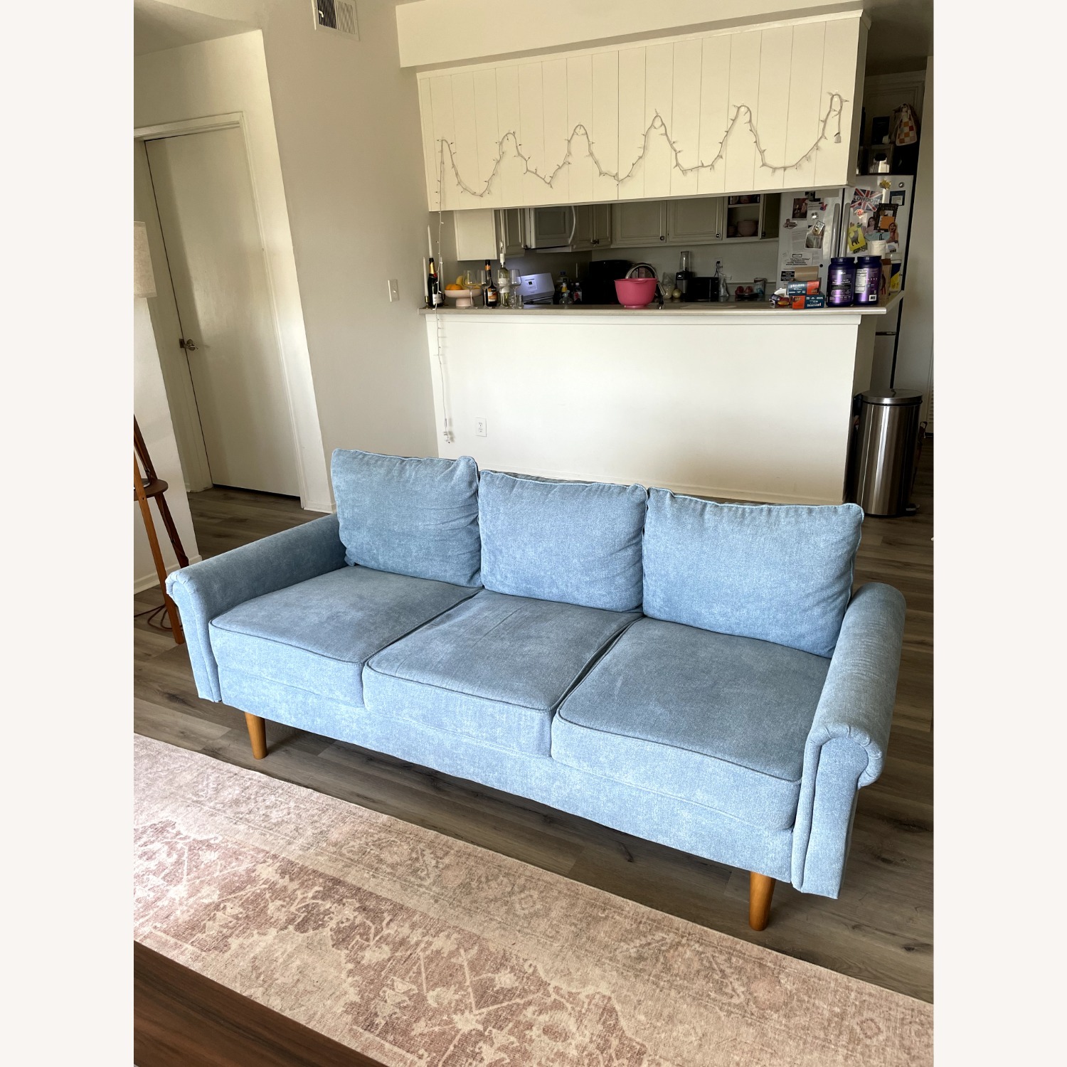 Wayfair Blue Fabric 3+ Seater Sofa - image-1