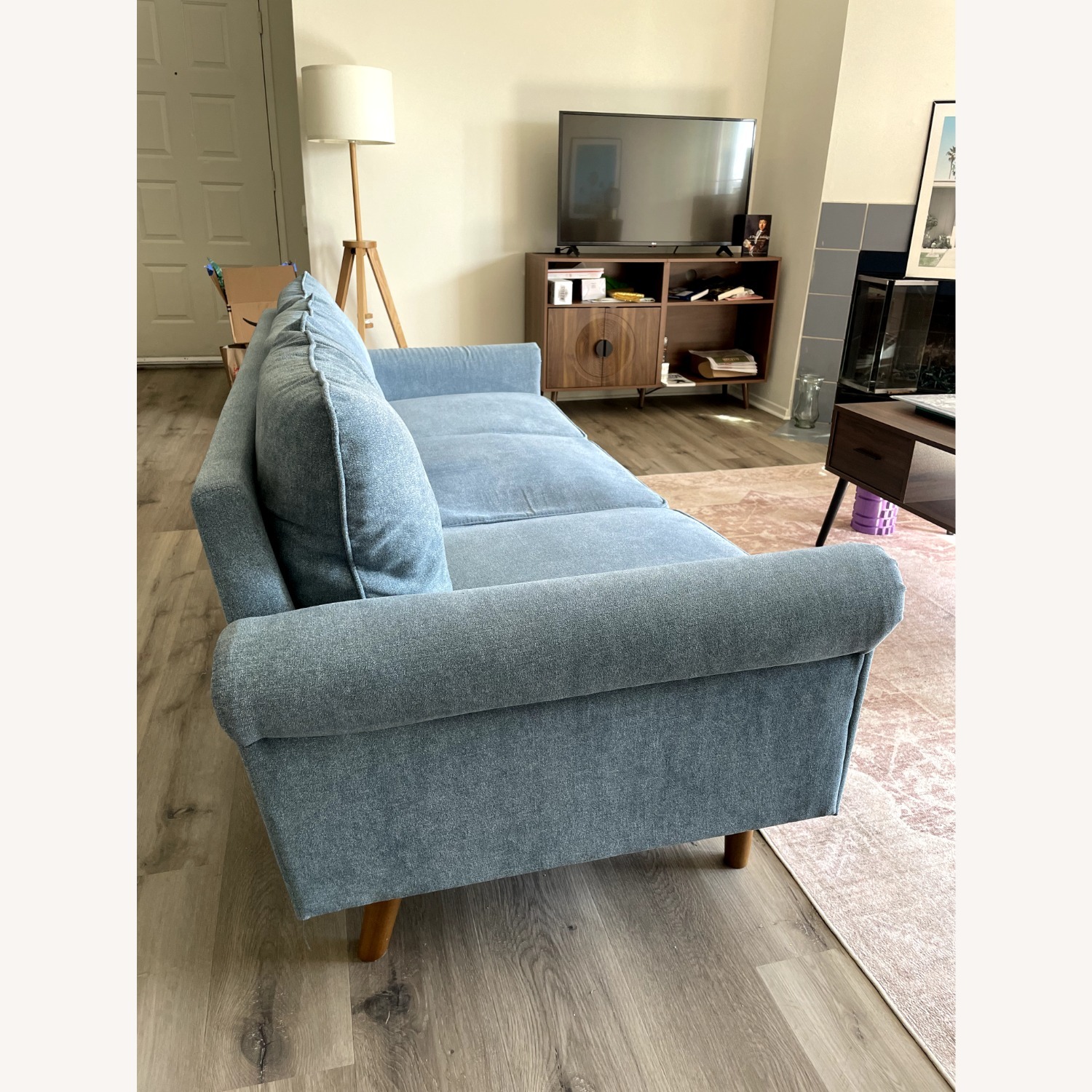 Wayfair Blue Fabric 3+ Seater Sofa - image-2