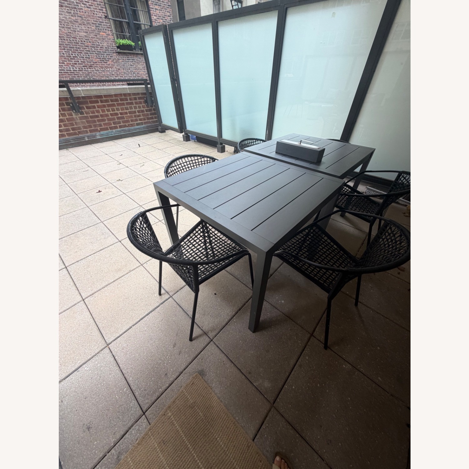 CB2 Black Resin Patio Furniture - image-3