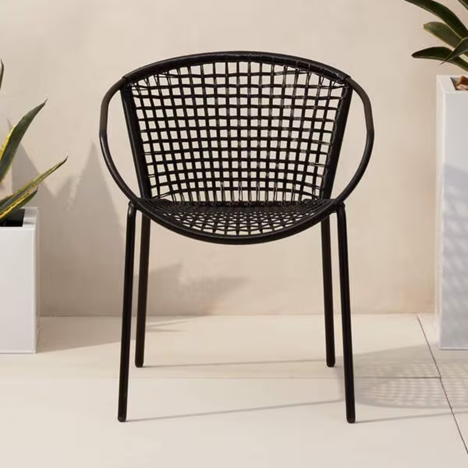 CB2 Black Resin Patio Furniture - image-4
