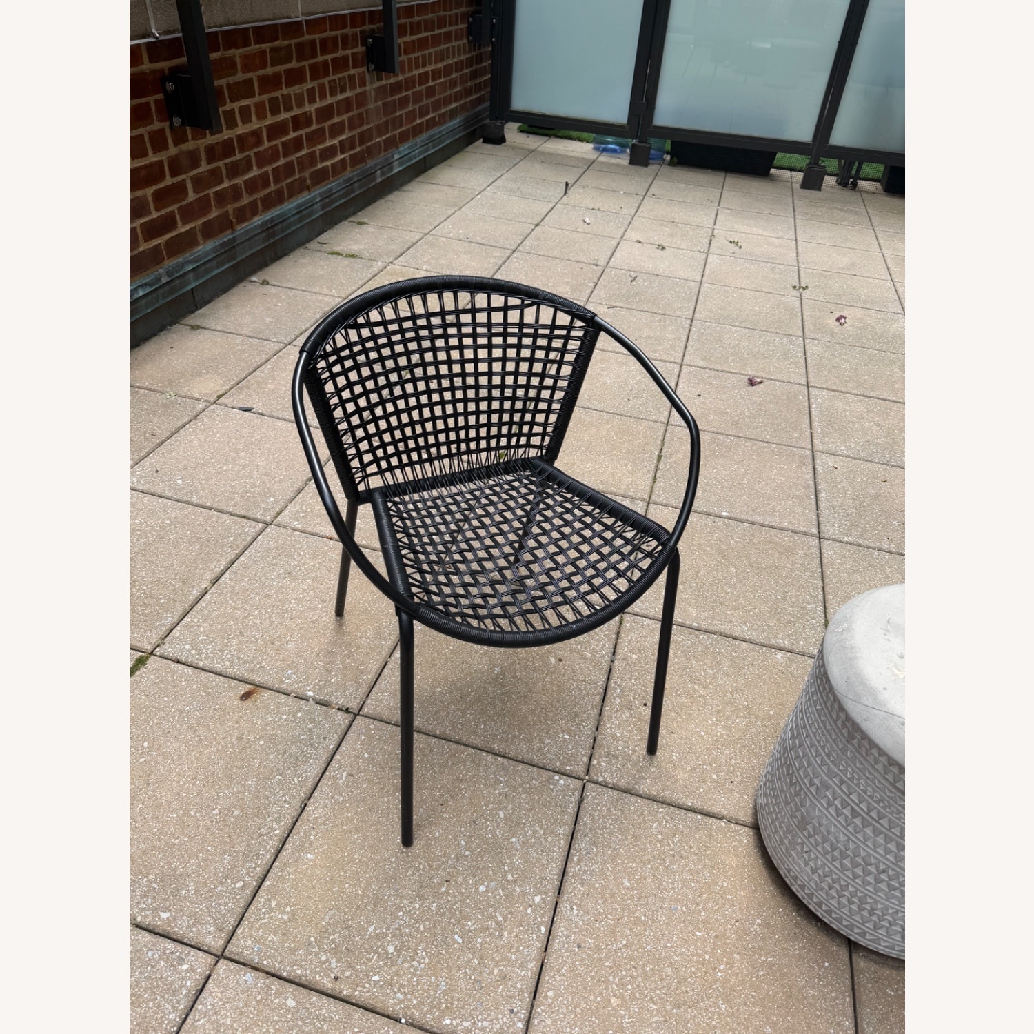 CB2 Black Resin Patio Furniture - image-2