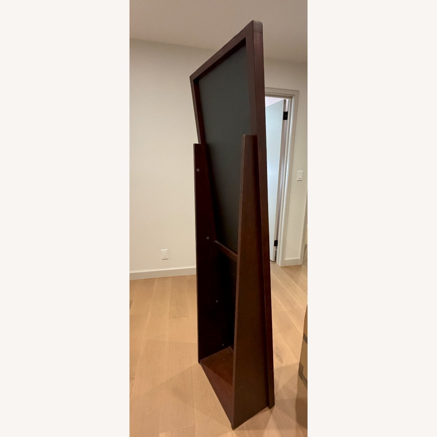 Dark Brown Wood Floor Mirror - image-3