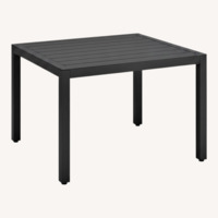 Restoration Hardware Aegean Dark Gray Metal Dining Table