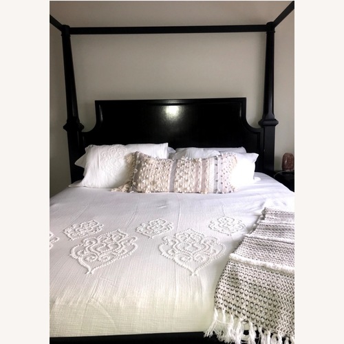 Used King Size Canopy Bed Frame for sale on AptDeco
