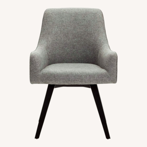 Used Crate & Barrel Harvey Black Swivel Armchair  for sale on AptDeco