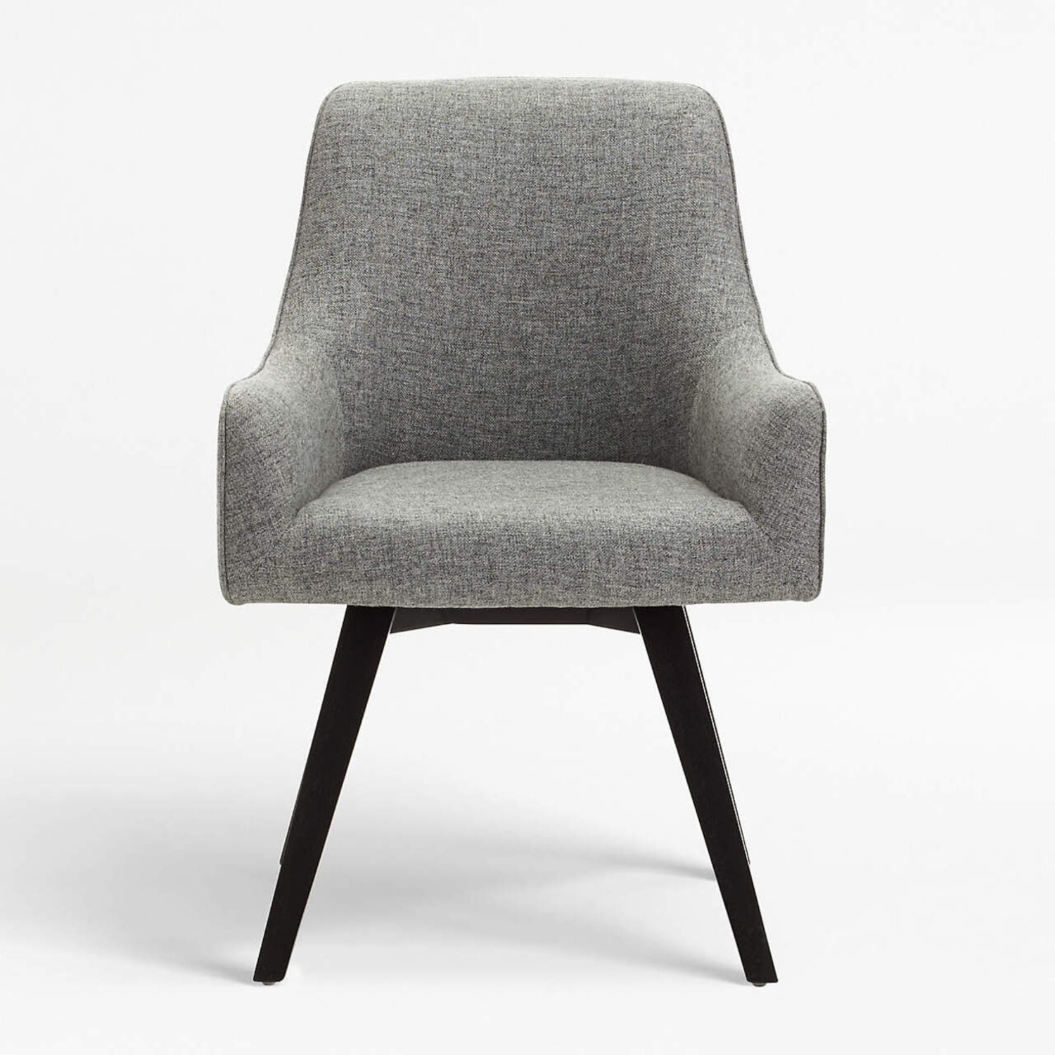 Crate & Barrel Harvey Black Swivel Armchair  - image-4