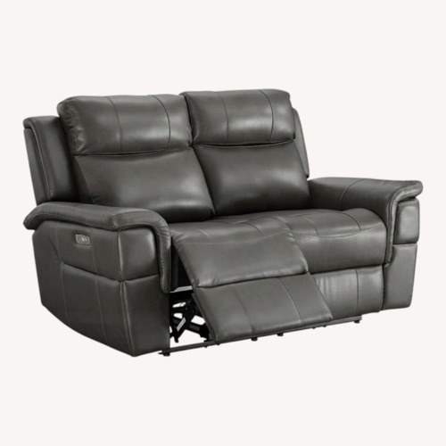 Used Dendron Power Reclining Leather Loveseat for sale on AptDeco