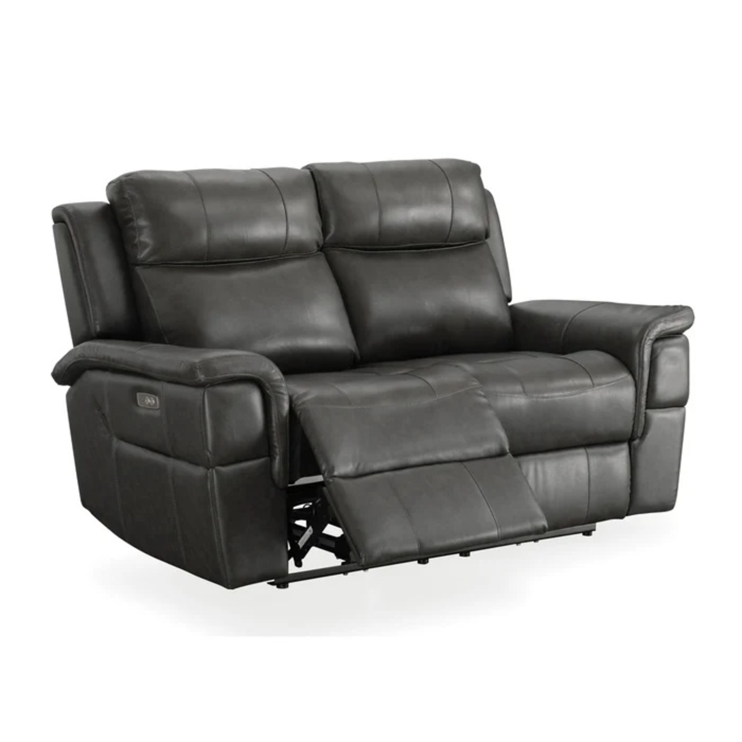 Dendron Power Reclining Leather Loveseat - image-5