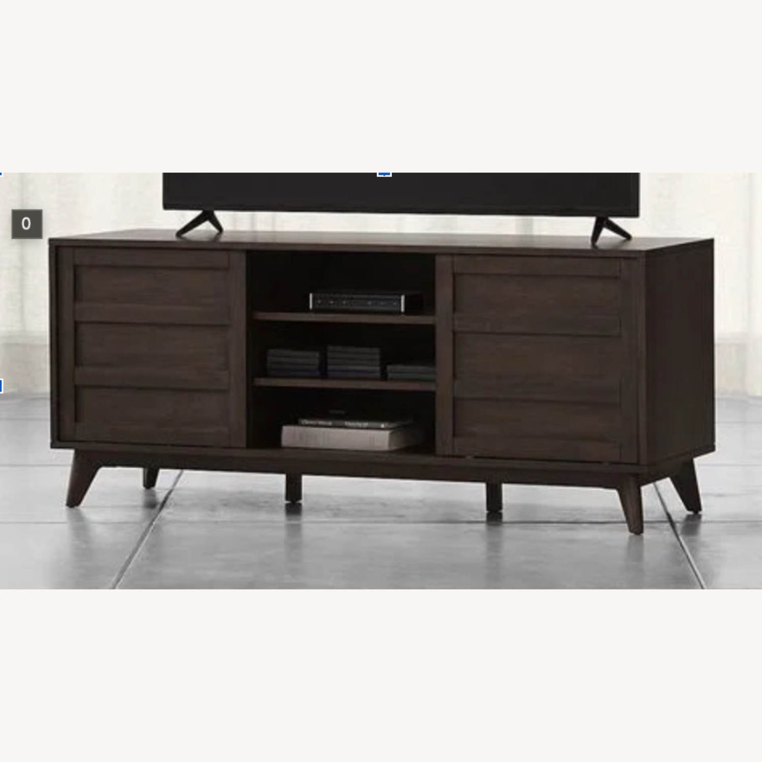 Crate & Barrel Dark Brown HD Media Console - image-1