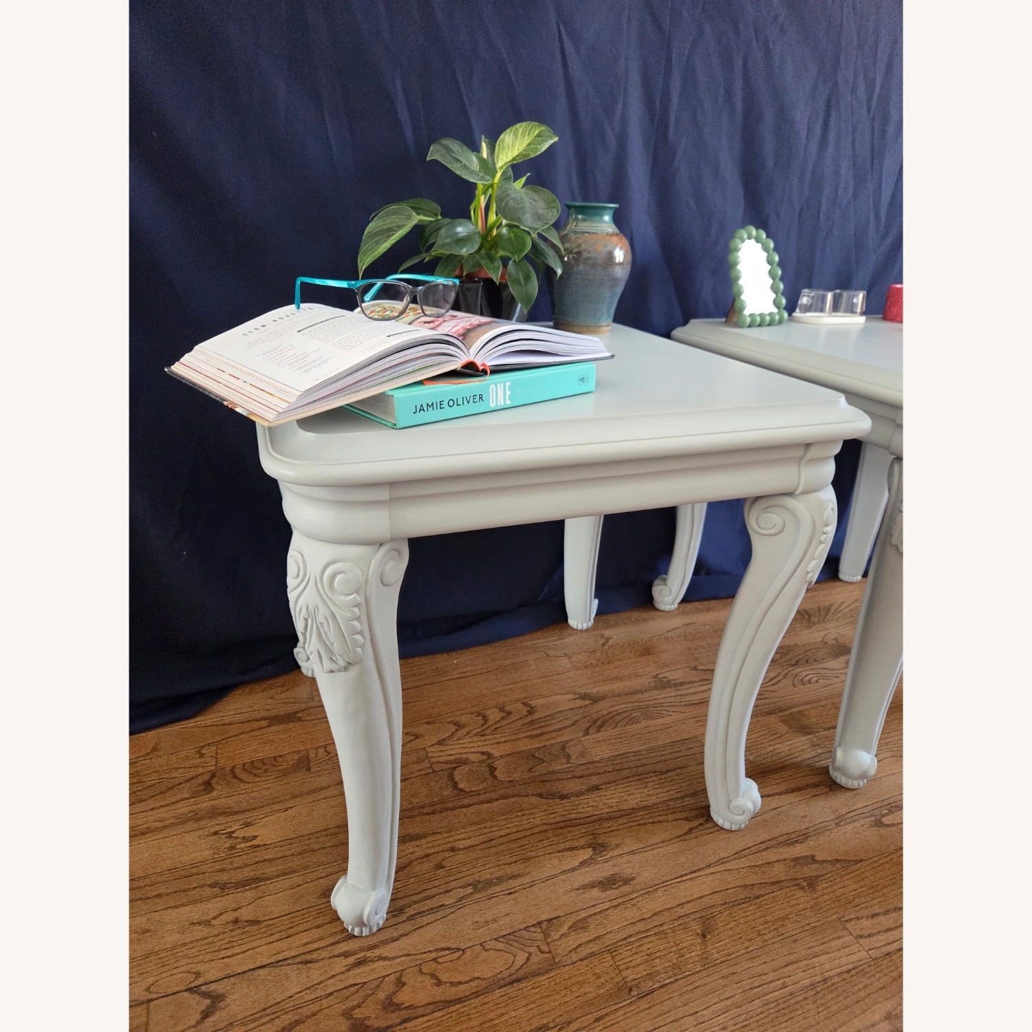 Light Gray Wood Side Tables - image-4