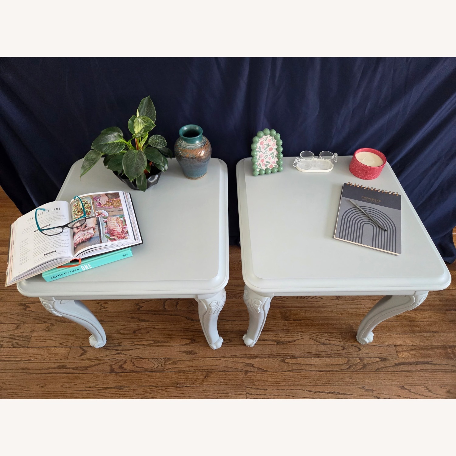 Light Gray Wood Side Tables - image-5