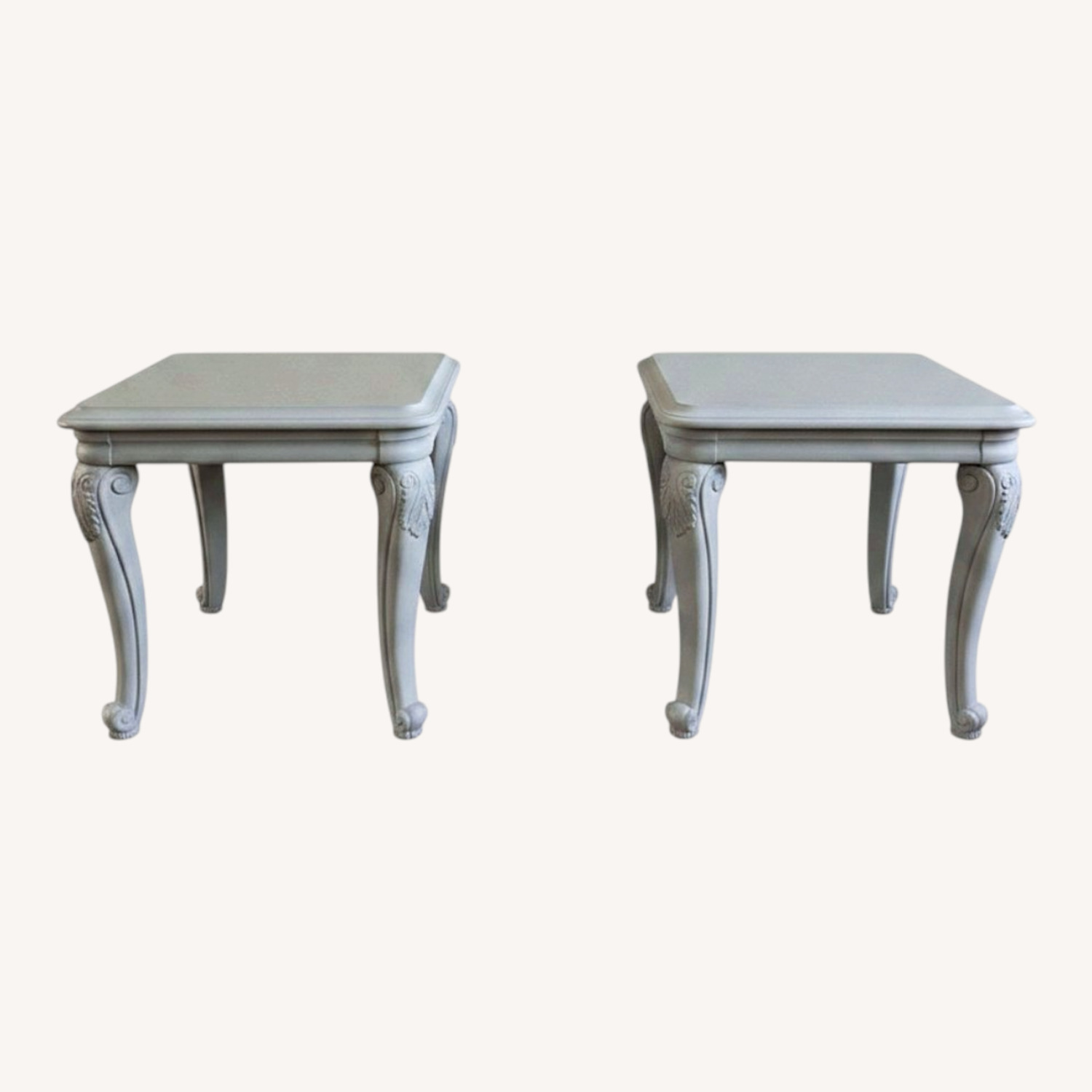 Light Gray Wood Side Tables - image-0