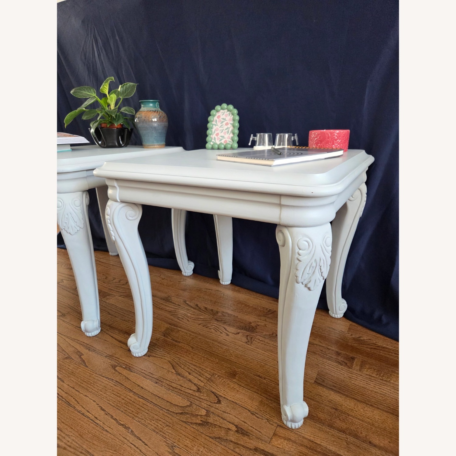Light Gray Wood Side Tables - image-3