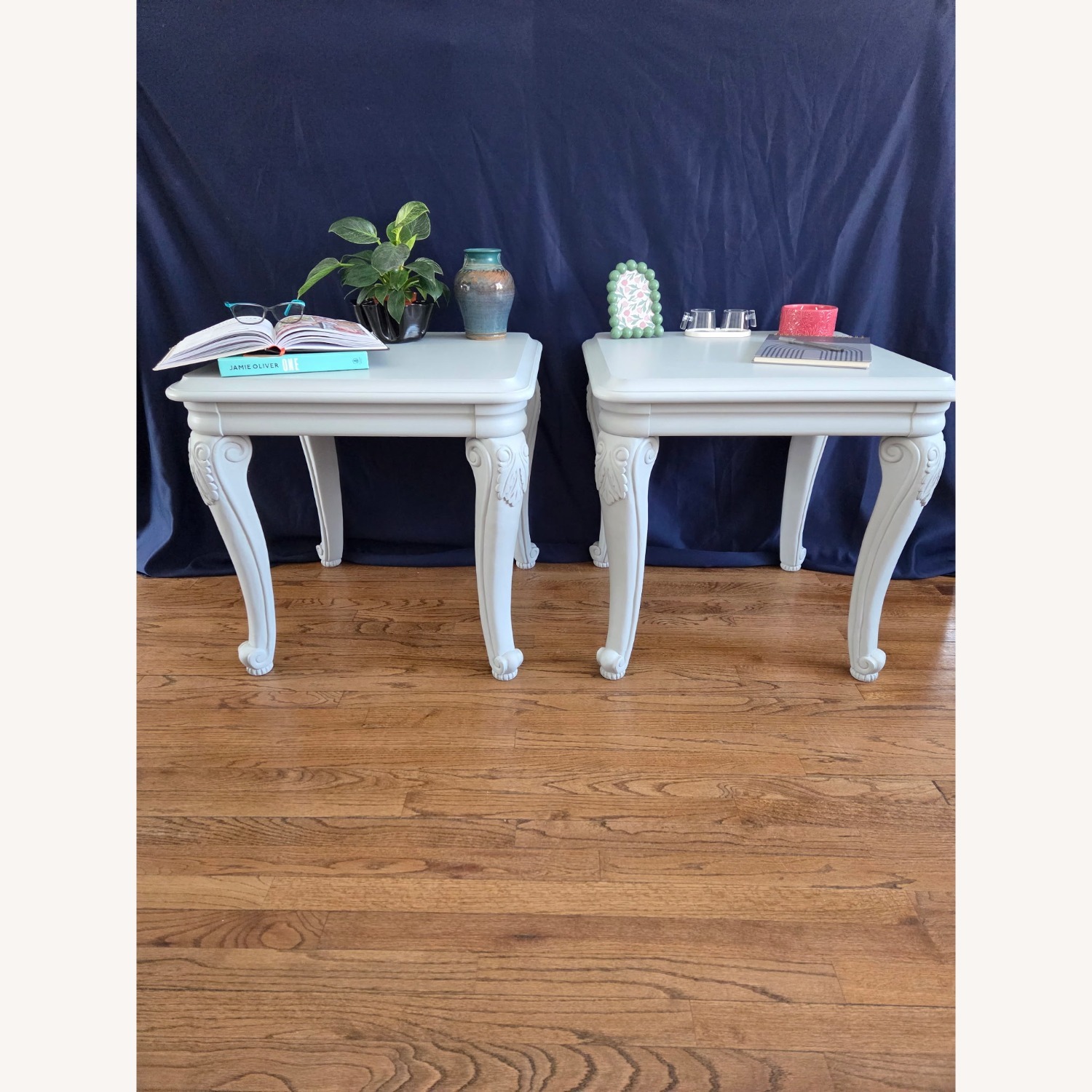 Light Gray Wood Side Tables - image-2