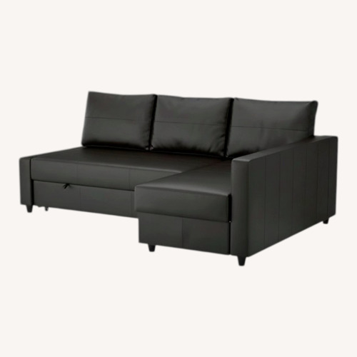 Used IKEA Friheten Black 3+ Seater Sofa for sale on AptDeco