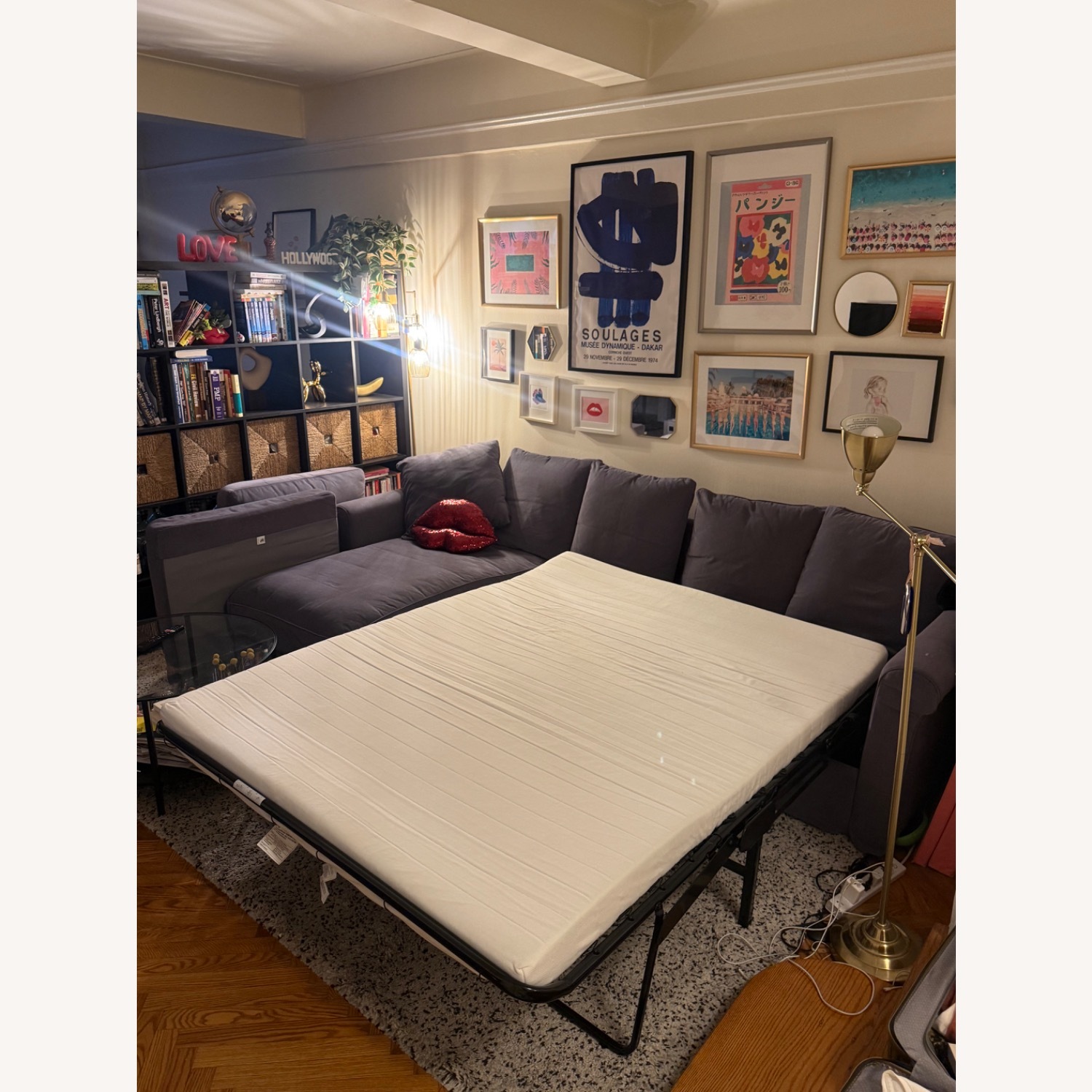 IKEA HÃRLANDA Sleeper Sectional Sofa with Chaise  - image-5
