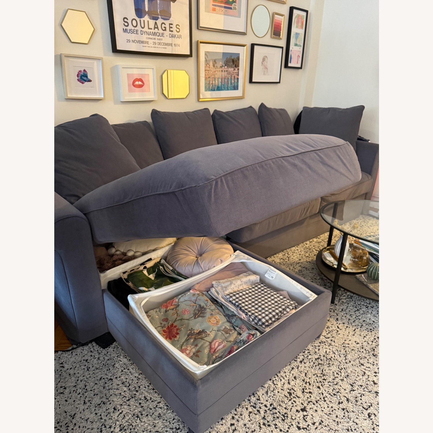 IKEA HÃRLANDA Sleeper Sectional Sofa with Chaise  - image-4