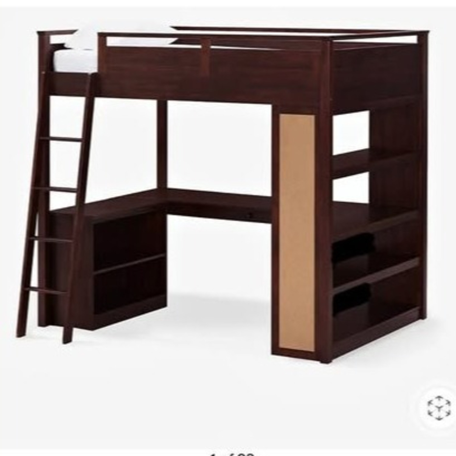 Pottery Barn Dark Brown Wood Bunk Bed - image-1