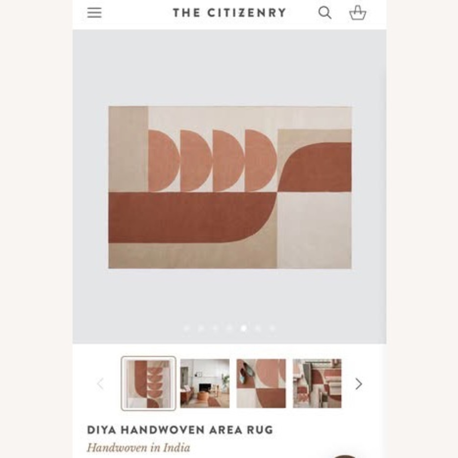 The Citizenry Diya Pink Cotton Area Rug 8' x 10' - image-2