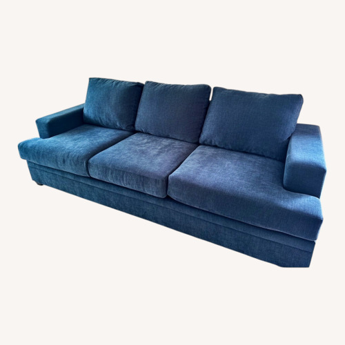 Used Living Spaces Bonaterra Midnight Blue Sofa for sale on AptDeco