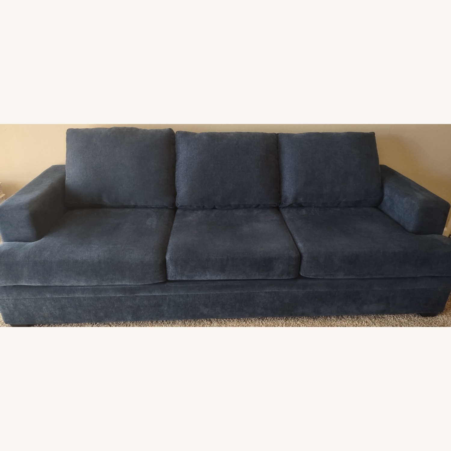 Living Spaces Bonaterra Midnight Blue Sofa - image-2
