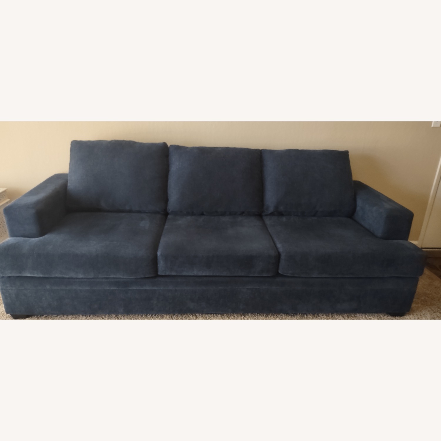 Living Spaces Bonaterra Midnight Blue Sofa - image-3