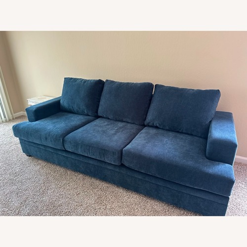 Used Living Spaces Bonaterra Midnight Blue Sofa for sale on AptDeco