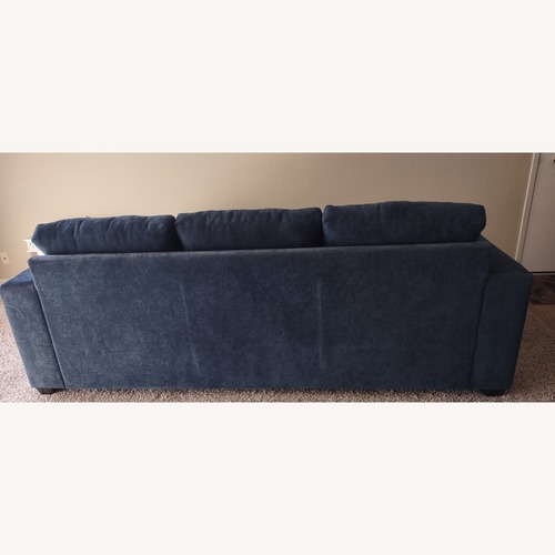Used Living Spaces Bonaterra Midnight Blue Sofa for sale on AptDeco